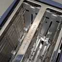 West Bend Timeless 2-Slice Toaster with 7 Browning Levels, Bagel/Waffle/Defrost Settings, High-Lift Lever, Anti-Jam, Easy-Clean Crumb Tray, 2-Slice, Blue/Gold