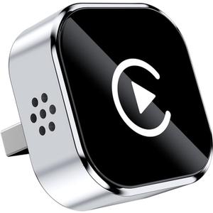 2026 Wireless CarPlay Adapter Upgrade Wired CarPlay to Wireless, Mini USB Design for Cars with Built-in Wired Apple CarPlay Plug and Play Easy Use Fast Stable Connection Car Play for iPhone (Silvery)