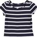 Girls' Relaxed Crew (Toddler/Kid) - Navy/White - 14