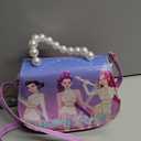 Cartoon Sling Crossbody Bag Wallet Kawaii Storage Bag Travel Purse Bags for Women (Purple)