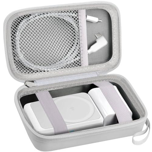 ANKHOH Case for Anker MagGo for Ucomx 3-in-1 for MagGo UFO Charging Station,for Augnner for Iseyyox for Apple MagSafe Duo for LISEN Wireless Charger Foldable Magnetic Charging Stand Storage Box- White small spots pls check photos