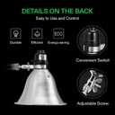 VIVOSUN 2-Pack Clamp Lamp Light with Detachable 5.5 Inch Aluminum Reflector up to 60W E26 Socket (No Bulb Included), 6 Feet Cord, UL Listed