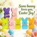 Easter Home Decor, 6PCS Wooden Easter Bunny Decor Set for Tiered Tray, Mantel, Table Centerpiece - Rustic Farmhouse Spring Decor, Office & Party Supplies