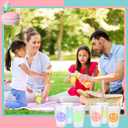Irenare 72 Pieces 9 OZ Reusable Plastic Smile Pattern Drink Cups Plastic Tumbler Drinking Cups Pastel Cute Plastic Cups for Birthday Picnics Sports Event Wedding Bachelorette Party Decoration