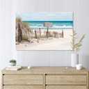 Coastal Canvas Wall Art Picture: Beach Scene Ocean Artwork Decor Seascape Seashore Landscape Painting Sea Seaside Wave Print for Living Room Home Office 36 x 24 Inch