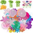 Plesechde DIY Fabric Flower Bouquets Toys Accessories,Arts and Crafts Toy Accessories with 110pcs Petals,Ideal Gifts for Kids 3+ Years Old for Birthday,Christmas