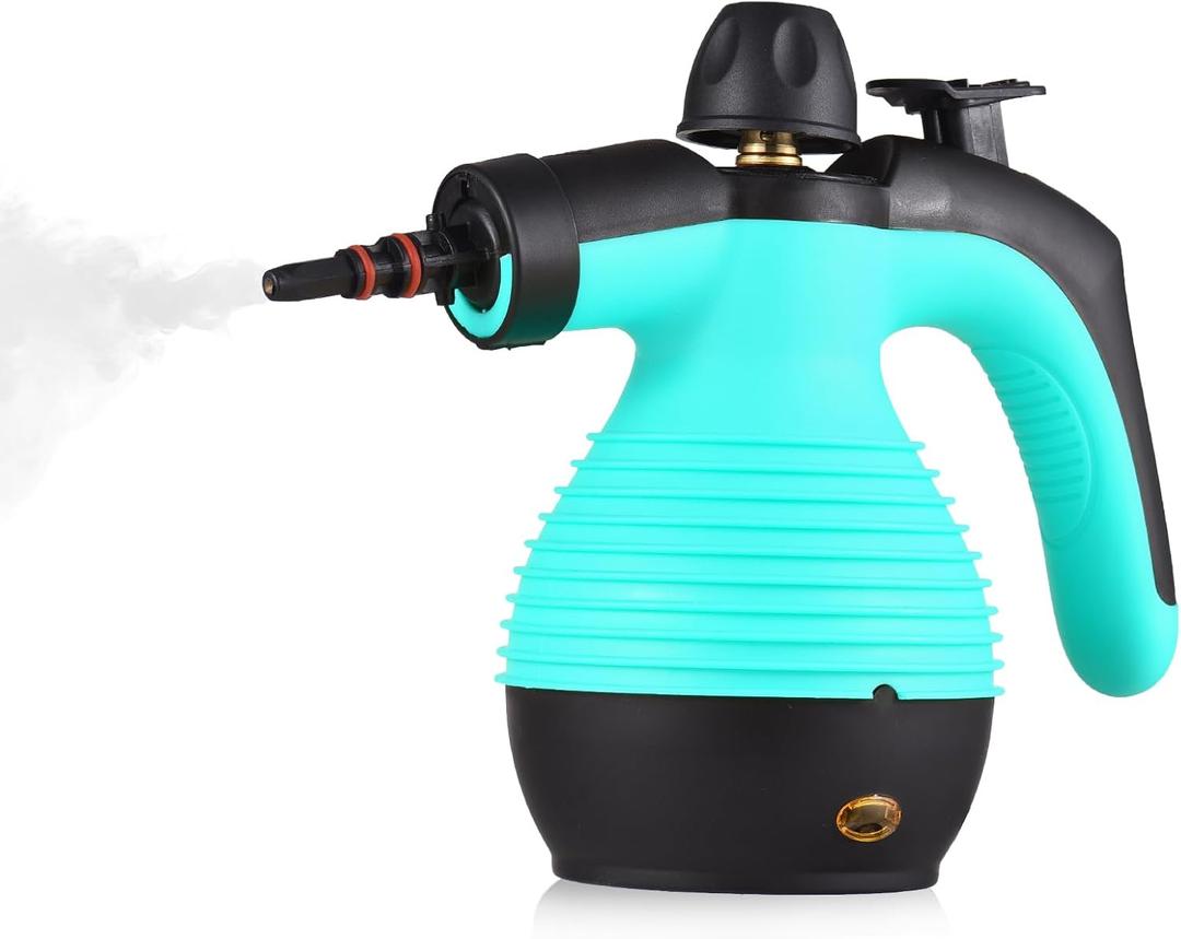 Decdeal Handheld Steam Cleaner, 1050W Multifunctional High Temperature Pressurized Steam Cleaning Machine with 9PCS Accessory, 110V (Blue)