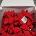 4.5 Inch Red Velvet Ribbon Gift Bow Decorative Bows, Premade Valentine Bows for Gift Wrapping Self Adhesive, Wrapping Bows for Presents, Party Favor, Holiday, Wedding, Birthday-12 Counts