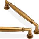 10 Pack Antique Brass Cabinet Pulls 5 Inch(128mm) Kitchen Cabinet Handles Solid Zinc Alloy Cabinet Hardware Drawer Pulls (5" Hole Center)