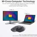 Rapoo MT760 Multi-Device Wireless Mouse, Bluetooth 5.0 and 2.4G Multi-Mode Connection, Up to 4 Devices, 11 Programmable Buttons, 4K DPI, 90 Days Battery Life, PC, Matte Black