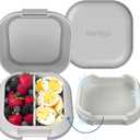 Bentgo Chill Mini Leak-Proof Lunch Box  Built-In Ice Pack Keeps Food Cold, 2.7-Cup Capacity for Snacks or a Sandwich, 3 or 4 Compartments, PFAS & BPA-Free, Ideal for Adults & Kids 3+ (Crisp Grays)