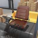 PVC Forklift Seat Suspension Tractor Seat with 140 Adjustable Back | Brown | Fits Excavator Forklift, Tractor, Skid Loader, Backhoe Dozer Telehandler, Heavy Mechanical Seat