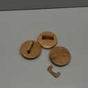 3pcs Storage Jar Wooden Lid, 3.54 inch Wide Mouth Canning Lids with Handle Sealing Ring, Multipurpose Canning Covers Wood Lid for Glass Canister Food Jars, for Mouth Diameter 10cm/3.94 inch