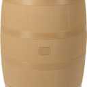 50-Gallon Rain Water Collection Barrel with Brass Spigot, Oak Color