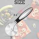 Stainless Steel Pizza Cutter Wheel with Finger Guard - Durable 3 Inch Pizza cutter for pizza oven, Easy to Clean