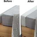 Custom Size Bed Wedge Pillow King Queen Bed Gap Filler for Headboard to Fill The Gap Between Headboard and Mattress, Thick Foam Bolster Pillow, Long Mattress Extender (Beige)