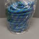 Double Braided Arborist Rope - 1/2 Inch x 50 Feet Polyester High Strength Climbing Rope for Tree Work, Halyard, Sailing (Black)