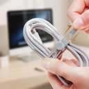 30 Pcs Silicone Data Cable Organizer, Reusable Cable Ties Wire Organizers for Office, Multipurpose Elastic Cord Wraps Cable Management for Charging Cord,Appliances,Home,Office,Kitchen,School,Travel (4.1 Inch)