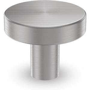 homdiy 25 Pack Brushed Nickel Cabinet Knobs, Round Kitchen Drawer Knobs, Silver Knobs for Cabinets, Metal Handles for Desk Drawers Cupboard (1.18W1.06H, Brushed Satin Nickel)