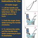 HimaPro Professional Toilet Auger/Closet Auger, 3 Feet Pipe Snake for Unclogging Toilets