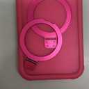 Compatible with iPhone 15 Plus Case with Magnetic Ring Stand [Compatible with Mag-Safe] [Built-in Screen Protector] Military-Grade Drop Protection Matte Translucent Phone Case, Rose Red