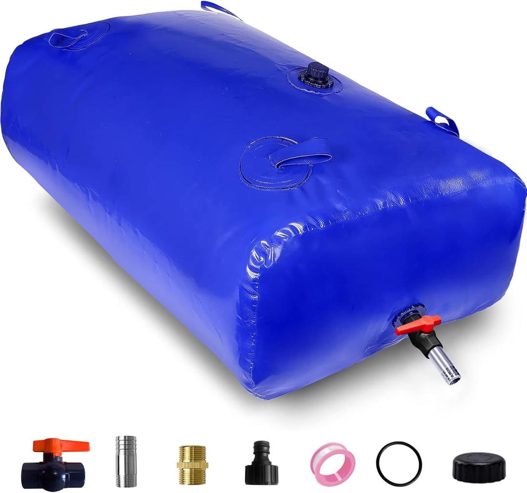 1000 L/264 gal Water Bladder Storage Containers, Foldable Portable Water Tank Large Capacity Soft Water Bag, Drought Resistance, Fire Prevention, Emergency Water