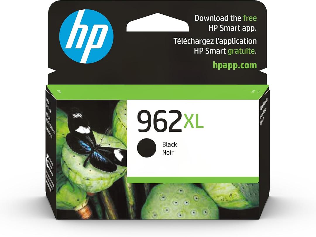 HP 962XL Black High-Yield Ink Cartridge | Works with OfficeJet 9010, Pro 9010, 9020 | Eligible for Instant Ink | 3JA03AN
