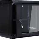 9U-01 Wall Mount Network Rack for 19 Inch Equipment 17 Inch Deep Server Rack Glass Locking Door