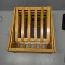 Bamboo Shoe Rack Organizer, 2-10 Tiers, Natural or Tea Color, No-Tool Assembly, Foldable Storage Shelf (No Installation 10 Layer 30-Brown)