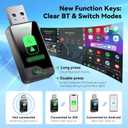 Wireless CarPlay Adapter 2025 Upgrade Auto Connect Every Time, Converts Wired to Wireless, Mini Size, Seamlessly Switch Between Android and iPhone Devices, Enjoy Uninterrupted