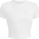 Y2K Graphic Baby Tees for Women Slim Fit Crop Tops Aesthetic 2000s Cropped Tshirt Grunge Clothes for Teen Girls (XL)