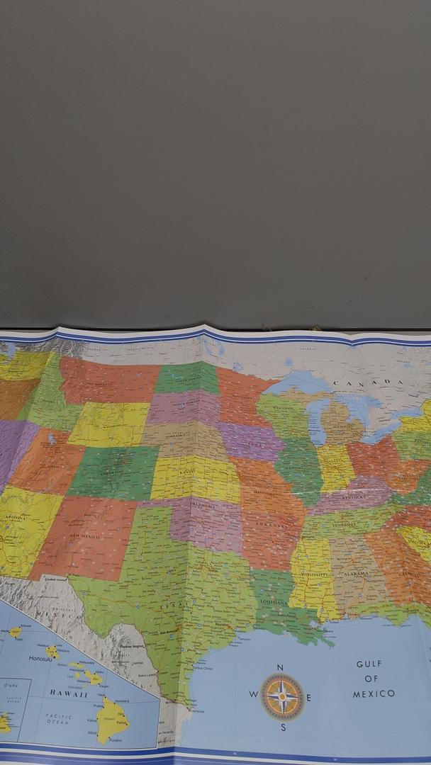 USA Map Poster 24"x26"