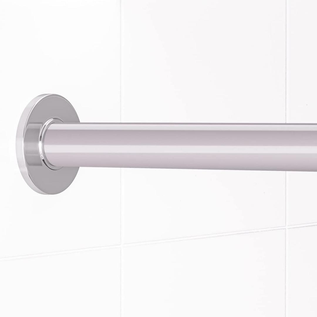 Plastic Shower Rod Cover 58 Inch - 2 Covers - Grey