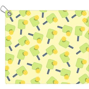 2 x Pickleball Towel & Carabiner Clip, 15x17in Microfibre Pickle Ball Towels for Women Men Microfiber Sports Golf Towel Bags Prints Pickleball Accessories Blanket Funny Gifts for Pickleball Lovers