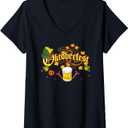 Womens Oktoberfest T-Shirt German Beer Festival October V-Neck T-Shirt Small