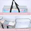 6 Pack Moving Bags Heavy Duty, Extra Large Moving Bags, Moving Supplies, Storage Bags with Handles and Zippers, Waterproof Totes for Storage Saving Packaging Shipping and Travel(Laser Silver)