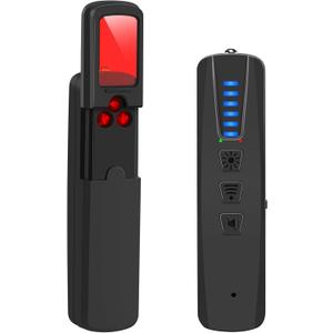 AI Hidden Camera Detector, Anti-Spy Camera Finder RF Signal & WiFi Scanner Hidden Devices Detector for GPS Trackers, 4 Modes for Hotel, Bathroom, Office, Car Travel Security (Black)