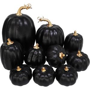 Winlyn 12 Pcs Small Assorted Faux Velvet Pumpkins Decorative Fabric in White Black Gray Taupe Foam Pumpkins 3" for Farmhouse Fall Wedding Thanksgiving Halloween Table Centerpiece Mantel Dcor