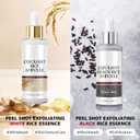 2PCS Rice Exfoliating Ampoule Set  Black & White Rice Brightening Duo for Glowing Skin | Gentle Peel + Pore Minimizing & Deep Hydration