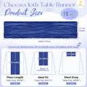 18 Pack Royal Blue Cheesecloth Table Runner 17 x 108 inch Boho Gauze Table Runner Rustic Sheer Cheese Cloth Table Decorations for Wedding Party Baby Bridal Shower Birthday Holiday Home