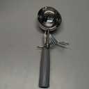 Portion Scoop - #8 (4 oz) - Disher, Large Cookie Scoop, Food Scoops, Muffin Scoops - Portion Control - 18/8 Stainless Steel, Grey Handle