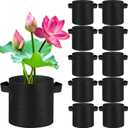 12 Pack Lily Plant Pots for Pond, 1 Gallon Aquatic Pond Planter with Handles Water Garden Reusable Fabric Plant Pots for Aquatic Plants, Flower Fruits Growing (12, 1 Gallon)