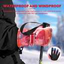 Ski Gloves for Men Women Kids - Waterproof Thermal Winter Snow Gloves, Touchscreen Compatible for Skiing, Snowboarding, Cold Weather, Parent-Child Outdoor Activities (S(Fits kids 8-10), Pink)
