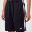 Reebok 4 Pack: Boys Athletic Mesh Shorts with Side Taping – Basketball Soccer Running Quick Dry Active Kids Teens Youth, Medium