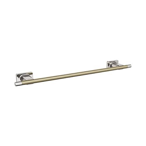 Amerock BH26614PNBBZ | Polished Nickel/Golden Champagne Towel Bar | 18 in (457 mm) Towel Rack | Esquire | Bathroom Towel Holder | Bathroom Hardware | Bath Accessories