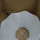 VIHOSE Victorian Scallop Lamp Shade Vintage Large 7.5" Top x 15.8" Bottom x 15 "High Replacement Lamp Shade with Tassels and Fringe Finial Fitting Bell Shape Scallop Fringe(Cream White)