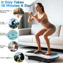 Vibration Plate Exercise Machine for Lymphatic Drainage, Vibration Machine for Full-Body Weight Loss Shaping, Vibrate Fitness Platform 400 Lbs & 200 Adjustable Speeds for Women Men Home