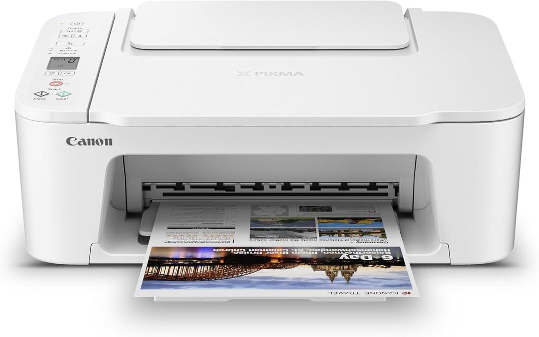 Canon PIXMA TS3720 Wireless All-in-One Printer for Basic Home Printing, White