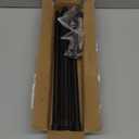 Black Curtain Rods 2 Pack, 5/8 Inch Small Curtain Rods for Windows 30 to 45 Inch Stainless Steel with Brackets Easy to Install for Bedroom Living room Bathroom Kitchen