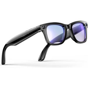 Upgraded Ai Smart Glasses With Camera, 800w Anti-Shake Camera Glasses, Real-Time Translation, Ai Object Recognition, Voice Assistant, Blue Light Glasses Suitable For Business, Travel And Outdoor Use (Black Eyeglass Frames/Blue Light Blocking Lenses)